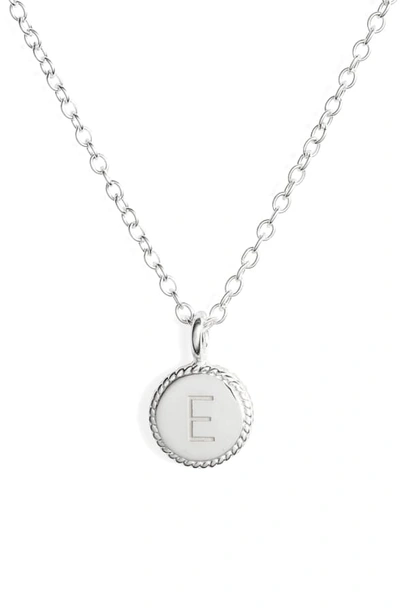 Shop Anna Beck Initial Pendant Necklace In E - Gold/ Silver