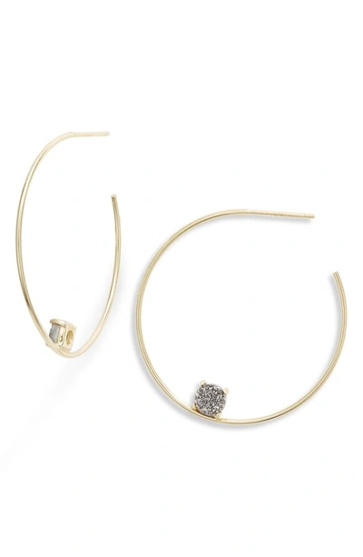 Argento Vivo Drusy Hoop Earrings In Gold