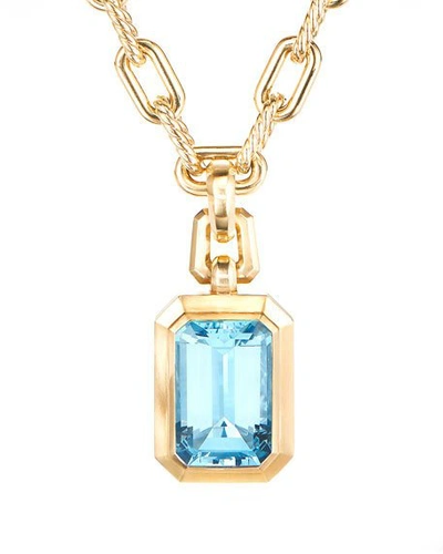 Shop David Yurman Novella 18k Blue Topaz Pendant