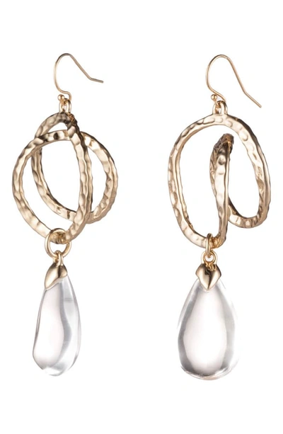 Shop Alexis Bittar Hammered Coil Lucite Dewdrop Earrings In Clear
