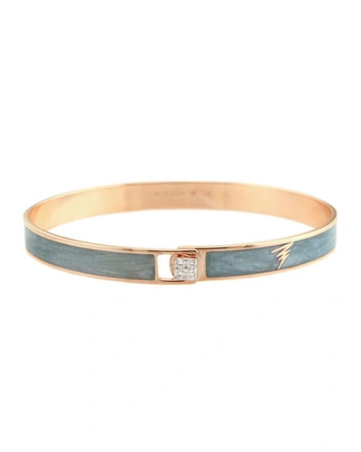 Shop Alessa Jewelry Spectrum 18k Rose Gold Paint & Diamond Bangle, Gray