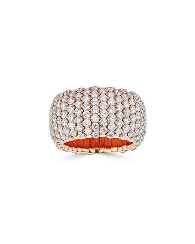 Shop Zydo 18k Rose Gold Wide Diamond Stretch Ring