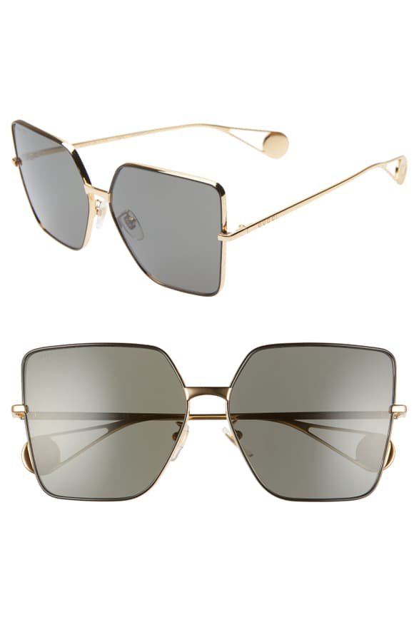 gucci 61mm square sunglasses