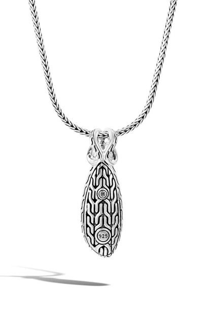 Shop John Hardy Classic Chain Asli Diamond Pendant Necklace In Silver/ Diamond