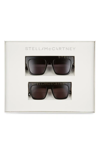 Shop Stella Mccartney Mum & Me 51mm Flat Top Sunglasses Set In Black