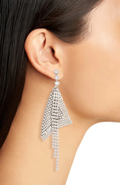 Shop Isabel Marant Nile Chain Mail Statement Earring In Transparent