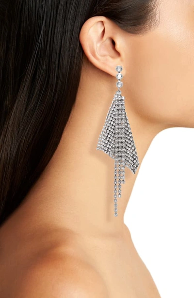 Shop Isabel Marant Nile Chain Mail Statement Earring In Transparent