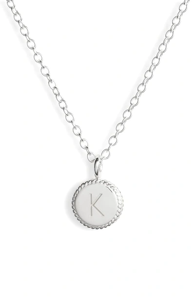 Shop Anna Beck Initial Pendant Necklace In K - Gold/ Silver
