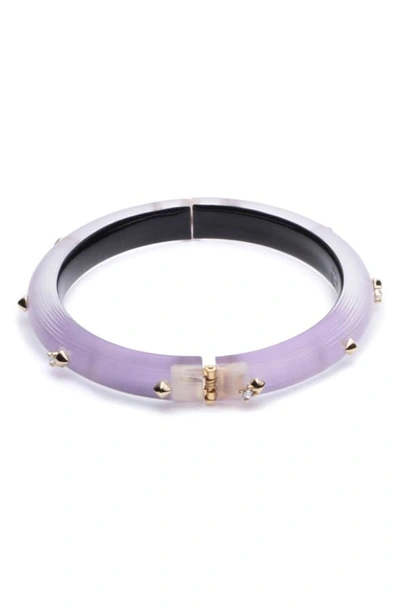 Shop Alexis Bittar Studded Hinge Bracelet In Mulberry