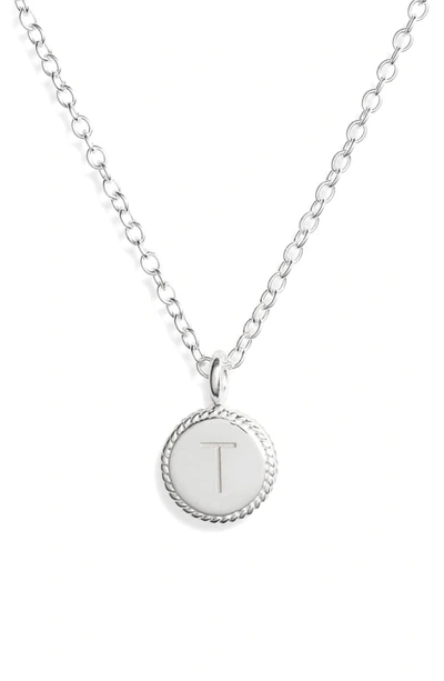 Shop Anna Beck Initial Pendant Necklace In T - Gold/ Silver