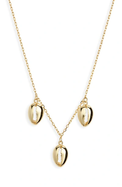 Shop Argento Vivo Seashell Pendant Necklace In Gold