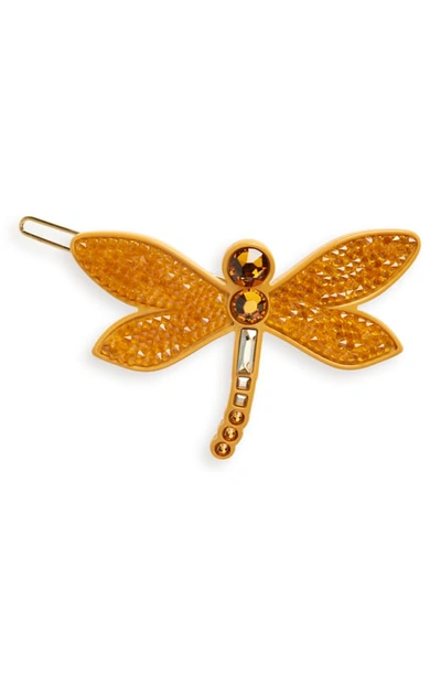 Shop Alexandre De Paris Mayfly Side Barrette In Orange