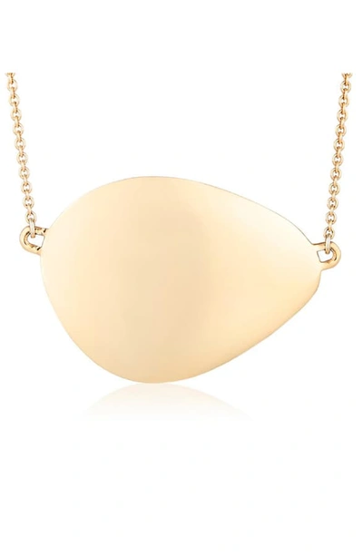 Shop Monica Vinader Nura Large Teardrop Pendant Necklace In Yellow Gold