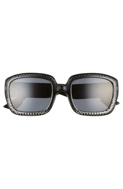 Shop Dior 54mm Square Sunglasses In Black/ Silver