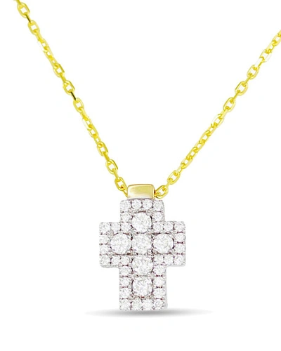 Shop Frederic Sage 18k Firenze Diamond Cross Pendant Necklace