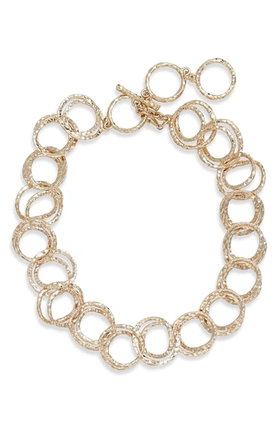 Shop Alexis Bittar Hammered Coil Collar Necklace In Gold