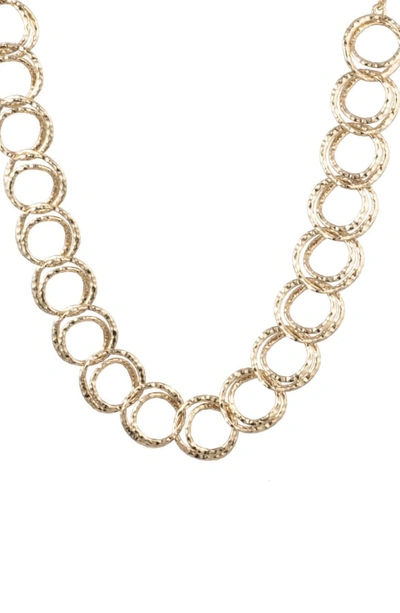Shop Alexis Bittar Hammered Coil Collar Necklace In Gold