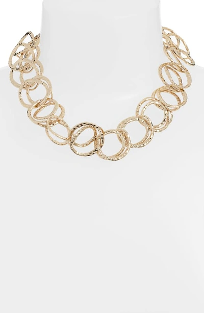 Shop Alexis Bittar Hammered Coil Collar Necklace In Gold
