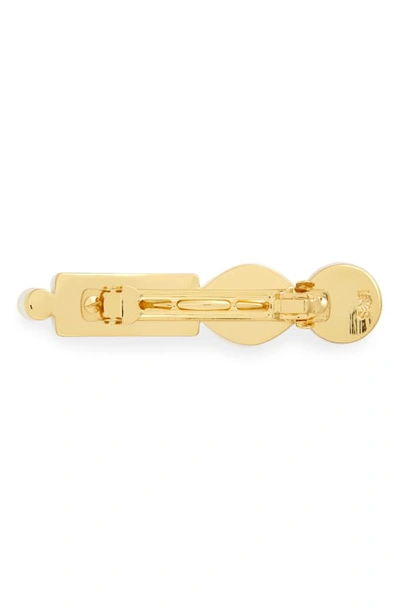 Shop Lele Sadoughi Stacked Stone Barrette In Pearl