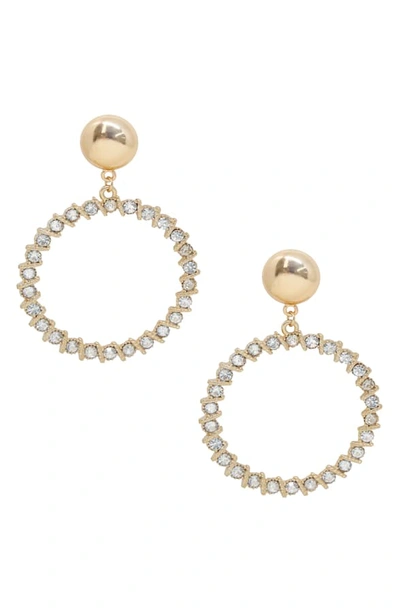 Shop Ettika Crystal Hoop Drop Earrings In Gold