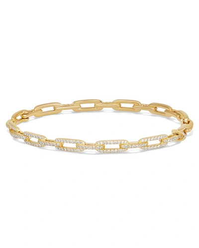 Shop David Yurman Stax Chain Link Bracelet In 18k Yellow Gold W/ Diamonds