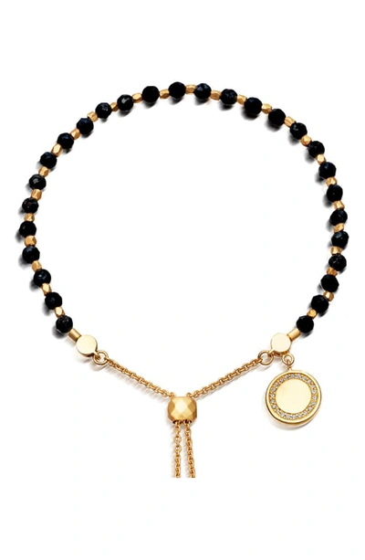 Shop Astley Clarke Cosmos Kula Bracelet In Black Onyx/ Yellow Gold