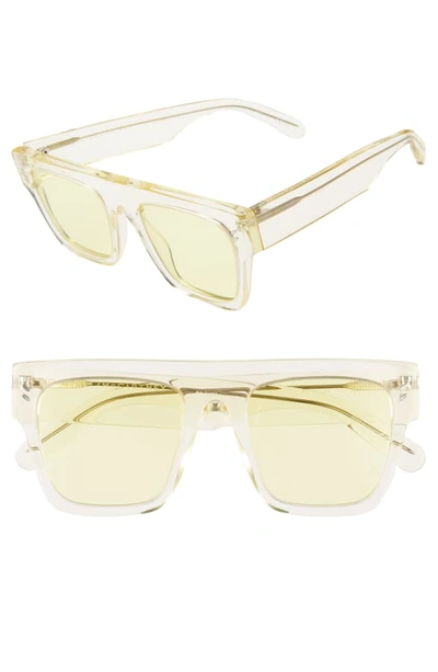 Shop Stella Mccartney 51mm Flattop Sunglasses In Yellow/ Yellow