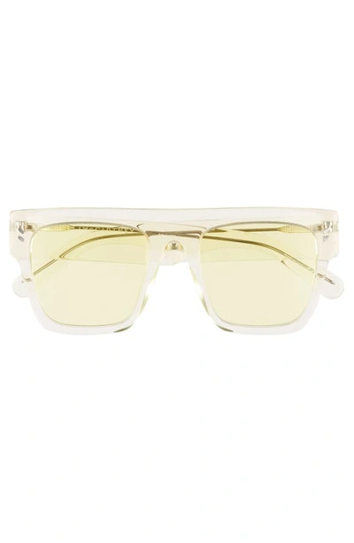 Shop Stella Mccartney 51mm Flattop Sunglasses In Yellow/ Yellow