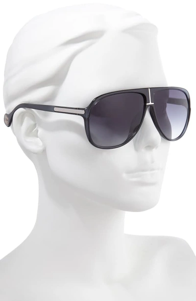 Shop Tommy Hilfiger X Zendaya 63mm Oversize Aviator Sunglasses In Blue/ Grey