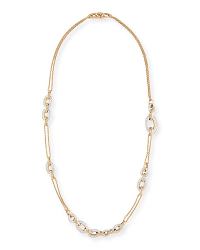 Shop Pomellato Tango 18k Rose Gold Diamond Chain Link Necklace