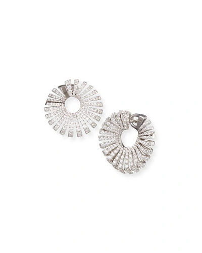 Shop Miseno Ventaglio 18k White Gold Round Diamond Earrings
