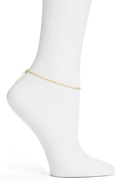 Shop Argento Vivo Mirror Chain Anklet In Gold