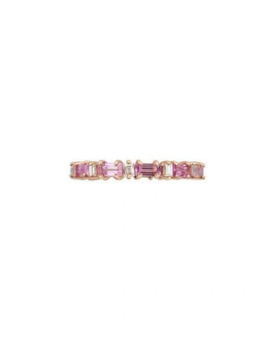 Shop Stevie Wren 14k Rose Gold Pink Sapphire Eternity Ring