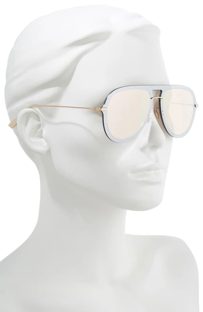 Shop Dior Ultime1 57mm Aviator Sunglasses In Silver/ Pink