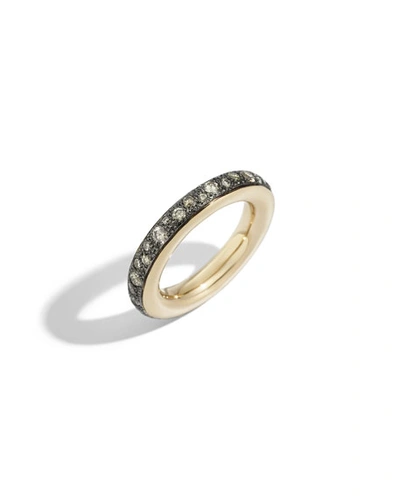Shop Pomellato Iconica Small 18k Rose Gold Brown Diamond Ring