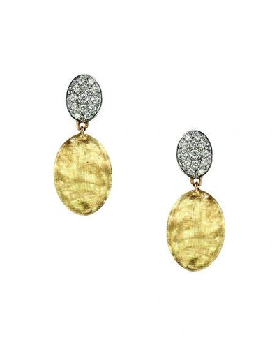 Shop Marco Bicego Siviglia 18k Gold & Pave Diamond Double-drop Earrings