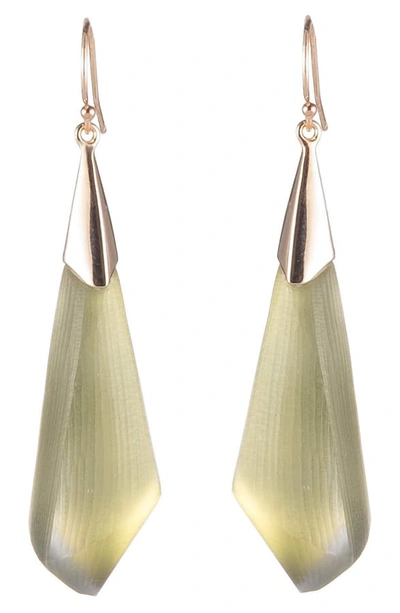 Shop Alexis Bittar Faceted Wire Earrings In Light Sage