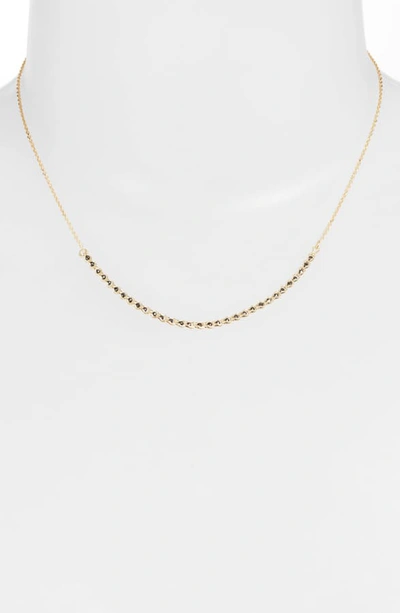 Shop Argento Vivo Caged Crystal Frontal Necklace In Gold/ Black
