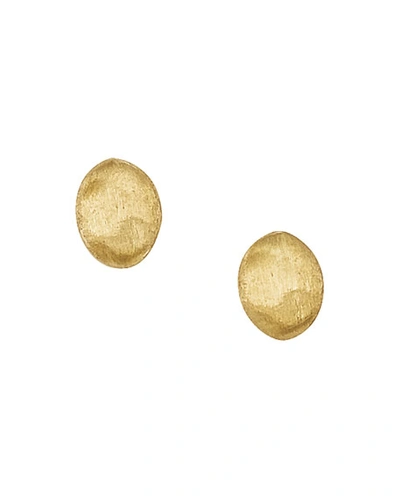 Shop Marco Bicego Siviglia 18k Yellow Gold Oval Button Stud Earrings