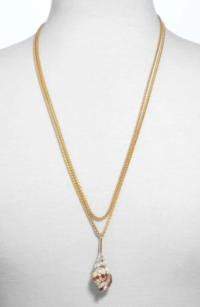 Shop Baublebar Anthia Layered Pendant Necklace In Cream