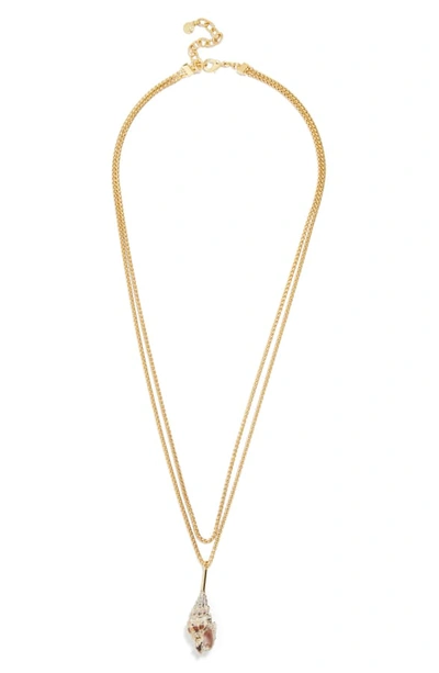 Shop Baublebar Anthia Layered Pendant Necklace In Cream
