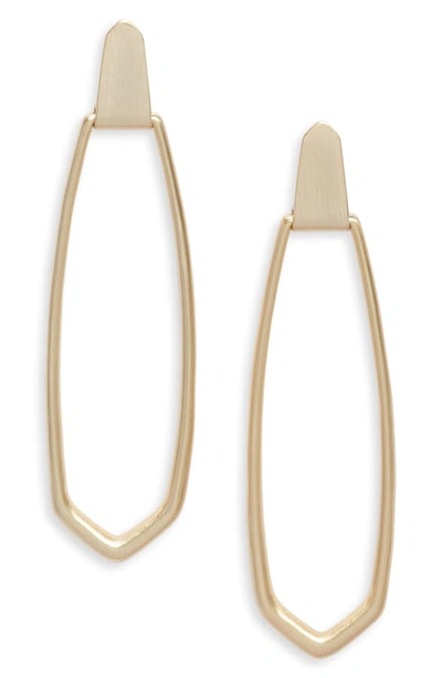 Shop Kendra Scott Patterson Long Drop Earrings In Gold