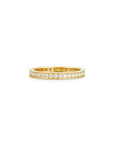 Shop American Jewelery Designs Channel-set Diamond Eternity Band Ring In 18k Yellow Gold