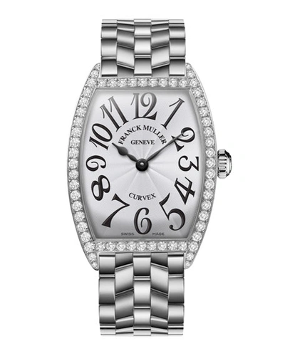 Shop Franck Muller Ladies Curves Stainless Steel Diamond Watch