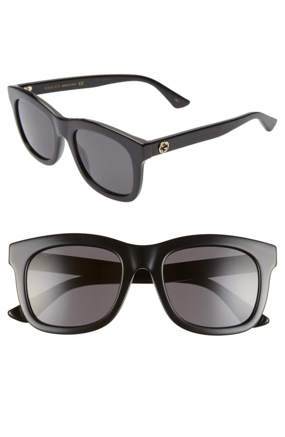 gucci 52mm rectangle sunglasses
