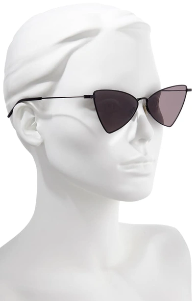 Shop Saint Laurent Jerry 58mm Angular Sunglasses In Black/ Black