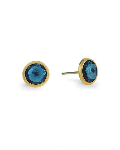 Shop Marco Bicego Jaipur 18k Blue Topaz Stud Earrings