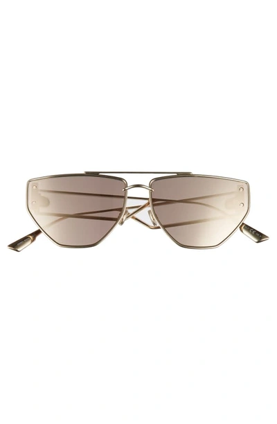 Shop Dior Clan 2 61mm Aviator Sunglasses - Rose Gold/ Gold