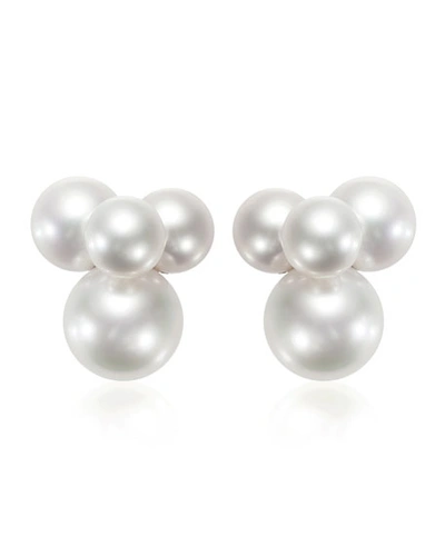 Shop Assael Bubbles South Sea & Akoya Pearl Small Cluster Earrings