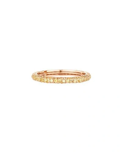 Shop Stevie Wren Yellow Sapphire Band Ring In 14k Rose Gold